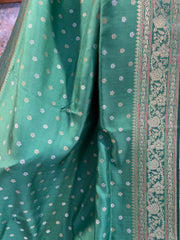 Green Pure Soft Drape Banarasi Silk Saree