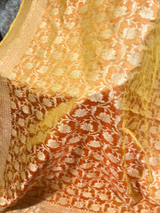 Orange Kalanetha Banarasi Katan Silk