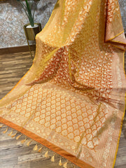 Orange Kalanetha Banarasi Katan Silk