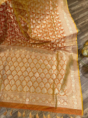 Orange Kalanetha Banarasi Katan Silk