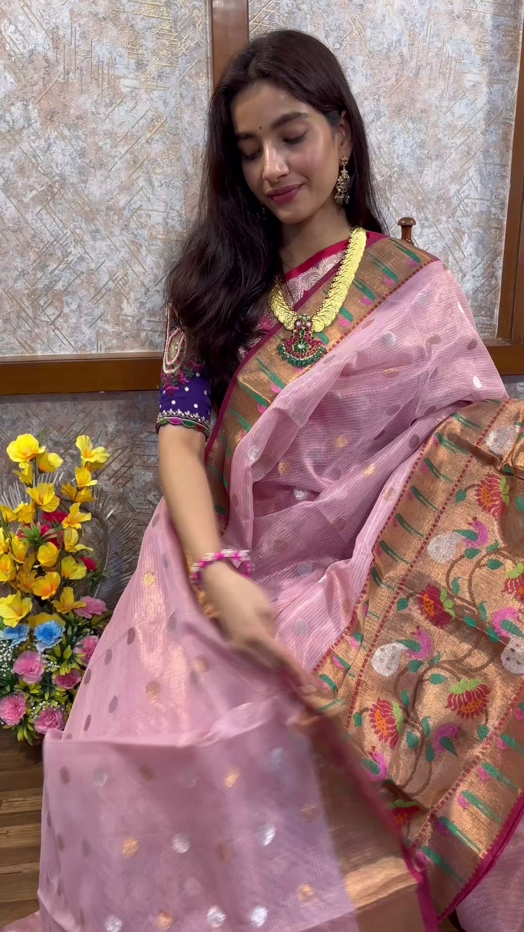 Pure Zari Kota Single tissue